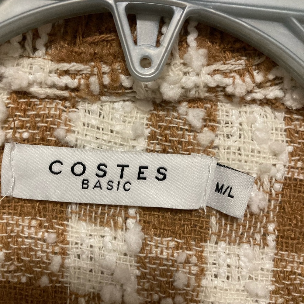 Costes Basic Chic Camel Brown & White Skyler Plai… - image 2